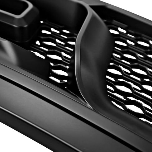 شبكة غطاء المصد الأمامي باللون الأسود غير اللامع من Spec-D مع مصابيح LED كهرمانية متوافقة مع شاحنة دودج رام 2500 3500 2010-2018 in Saudi Arabia