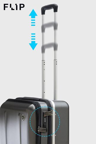 FLIP The Suitcase That Turns Into a Shelf 47L Carry-On Lightweight Polycarbonate Silent Detachable Wheels TSA Lock Front-Open PC Cabin Approved for Business Travel Easy Caster Replacement (Black) in Saudi Arabia