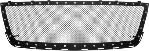 APS Compatible with Chevy Colorado 2015-2020 Main Upper Stainless Steel Black Mesh Rivet Studs Front Grill Grille Insert CL6357H in Saudi Arabia