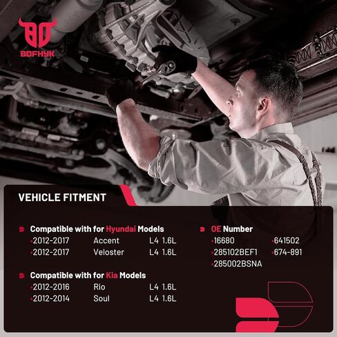 BDFHYK المحول الحفاز العادم BDFHYK مع طقم طوقا متوافق مع KIA Sorento 14-15 ، متوافق مع Hyundai Santa Fe Sport 13-16 ، L4 2.4L ، EPA متوافق ، استبدل 64157777 in Kuwait