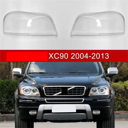 2 قطعة متوافق مع فولفو XC90 2004-2013 المصباح قذيفة غطاء مصباح غطاء للعدسات شفافة غطاء المصباح اليسار + اليمين in Saudi Arabia