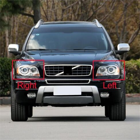 2 قطعة متوافق مع فولفو XC90 2004-2013 المصباح قذيفة غطاء مصباح غطاء للعدسات شفافة غطاء المصباح اليسار + اليمين in Saudi Arabia
