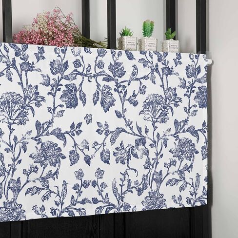 SLXM17297 Window Valance, 54x18 Inch Rod Pocket Valance Curtains for Bedroom & Living Room, CLIAHAU Kitchen Valances, 1 Panel Valances for Windows Home Décor, Easy to Install in Saudi Arabia