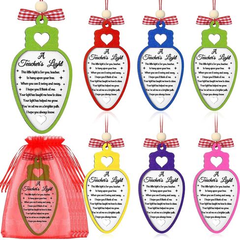 Shellwei 6 Pcs Bra Christmas Appreciation Gift for Teacher Friend Coworker BFF Bestie Colleague White Elephant Gift with Organza Bag Funny Xmas Tree Hanging Ornament for Exchange in Saudi Arabia