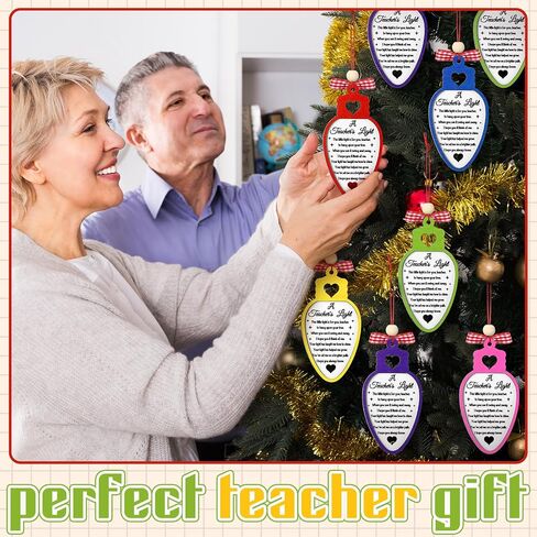 Shellwei 6 Pcs Bra Christmas Appreciation Gift for Teacher Friend Coworker BFF Bestie Colleague White Elephant Gift with Organza Bag Funny Xmas Tree Hanging Ornament for Exchange in Saudi Arabia