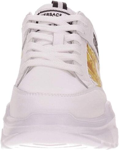 VERSACE JEANS COUTURE White/Gold Mens Baroque Panel Sneakers in Saudi Arabia