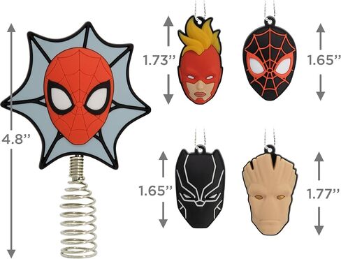 Hallmark Marvel Super Heroes Mini Christmas Ornaments, Shatterproof, Set of 6 in Saudi Arabia