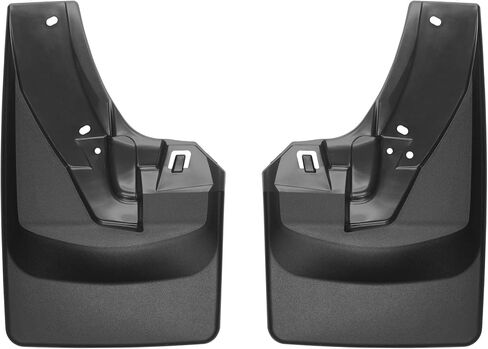 WeatherTech Custom No Drill Splash Guard Mudflaps لشاحنة رام 2500/3500، رام 2500/3500 - الزوج الأمامي (110109)، أسود in Saudi Arabia