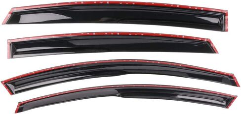 FREEMOTOR802 Tape-on Window Visors Sun Rain Guards, Fit for 2018-2025 Honda Accord 10th 11th Gen, Mugen Style Smoke Tinted with Chrome Trim Acrylic 4 PCS Car Side Window Wind Deflectors Vent Visors in Saudi Arabia