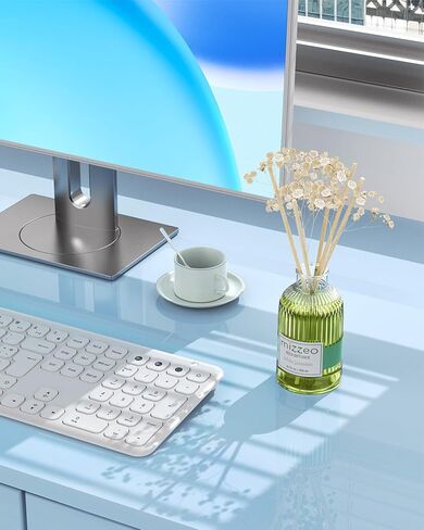 MIZZEO Reed Diffuser Set, Ocean Beach 6.76 fl oz Highly Scented Room Diffuser Home Fragrance Essential Oil Reed Flower Diffuser, House Bedroom Office Decor & Gifts in Kuwait