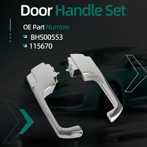 Door Handle Set of 2 Compatible with Chevy C10 Pickup 1967-1972, OE #BHS00553,115670 in Saudi Arabia