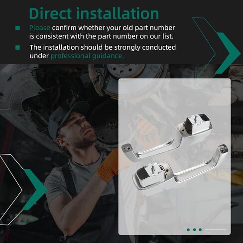 Door Handle Set of 2 Compatible with Chevy C10 Pickup 1967-1972, OE #BHS00553,115670 in Saudi Arabia