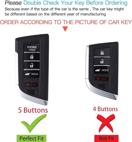 غطاء حماية لمفتاح السيارة من مادة TPU الناعمة من YaSeim لـ Acura متوافق مع 2022 2023 Acura MDX RDX 5 أزرار ملحقات فوب الذكية عن بعد in Kuwait