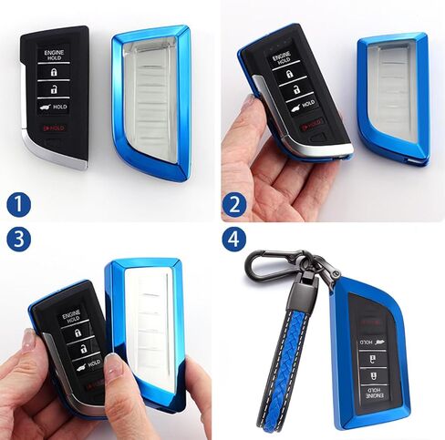 غطاء حماية لمفتاح السيارة من مادة TPU الناعمة من YaSeim لـ Acura متوافق مع 2022 2023 Acura MDX RDX 5 أزرار ملحقات فوب الذكية عن بعد in Kuwait
