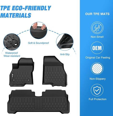 Nilight TPE Floor Mats for Chevy Bolt EUV 2022 2023 2024, All Weather Custom Fit Heavy Duty Floor Liners in Saudi Arabia