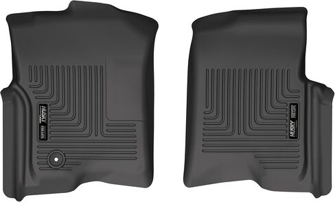 Husky Liners X-act Contour Floor Mats | Fits 2004-2008 Ford F-150 All Cabs w/Out Manual Shifter; 2006-2008 Lincoln Mark LT | Front Row, 2-pc Black - 55901 in Saudi Arabia