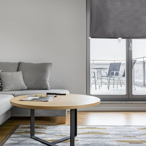 Blackout Blind Shade with Suction Cups -Perforated Sunshade Blackout Shades Roller Temporary Blinds Portable Window Cover Curtain for Doors and Window (125x58cm) in Saudi Arabia