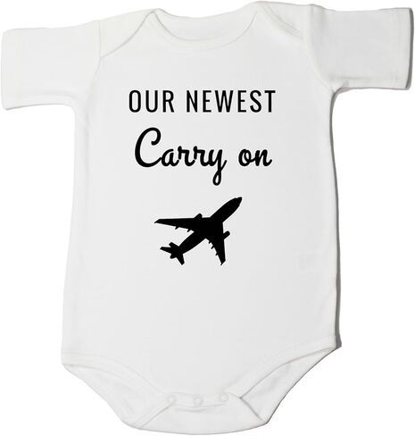 Our Newest Carry-On Infant Bodysuit Future Traveler Theme Coming Soon Pregnancy Announcement (0-6 Months, Letter-Short Sleeve Romper) in Kuwait