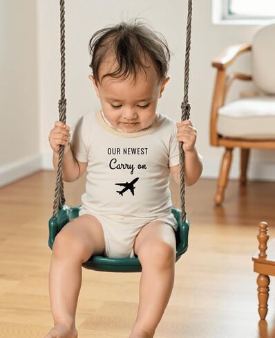 Our Newest Carry-On Infant Bodysuit Future Traveler Theme Coming Soon Pregnancy Announcement (0-6 Months, Letter-Short Sleeve Romper) in Kuwait