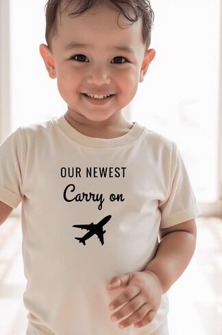 Our Newest Carry-On Infant Bodysuit Future Traveler Theme Coming Soon Pregnancy Announcement (0-6 Months, Letter-Short Sleeve Romper) in Kuwait
