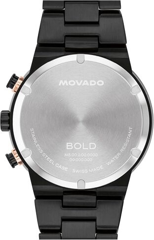Movado Bold Fusion Men's Watch - Swiss Quartz Chronograph Movement, Stainless Steel Link Bracelet - 5 ATM Water Resistance - Luxury Fashion Timepiece for Him - 44mm in Saudi Arabia