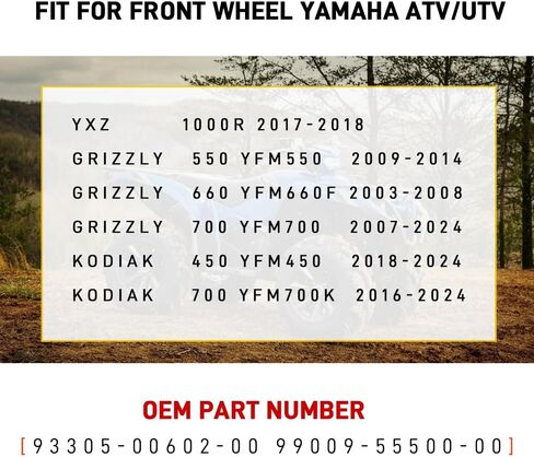 Front Wheel Bearing Kit for Yamaha Grizzly 550 660 700 Kodiak 450 700 OEM# 93305-00602-00 99009-55500-00 YXZ1000R YFM550 YFM660F YFM700 in Saudi Arabia