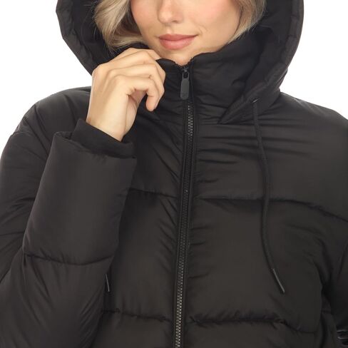 white mark Women's Full Front Zip Hooded Bomber Puffer Jacket in Kuwait