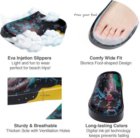 UIN Men's Casual Sandals Comfort Slippers Soft Quick Drying Non-Slip for Beach, Outdoor & Indoor Summer Vibe in Saudi Arabia