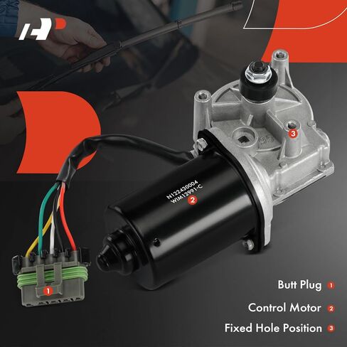 A-Premium Front Windshield Wiper Motor Compatible with Freightliner Cascadia 2008-2017, Century Class 2000-2006, Columbia, Coronado & International Harvester Durastar, LoneStar, ProStar, WorkStar 7600 in Saudi Arabia