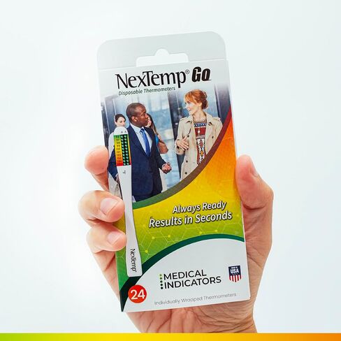 NexTemp® Go - Ready When You are - Single-Use Disposable Thermometers - Results in Seconds, for Work, Home, & Travel, Fahrenheit, 100-Pack in Saudi Arabia