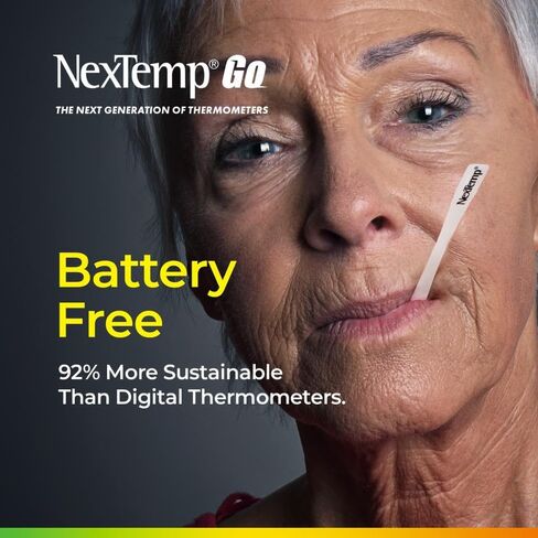 NexTemp® Go - Ready When You are - Single-Use Disposable Thermometers - Results in Seconds, for Work, Home, & Travel, Fahrenheit, 100-Pack in Saudi Arabia
