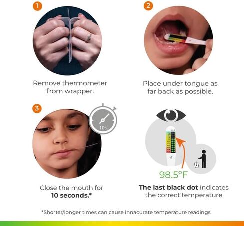 NexTemp® Go - Ready When You are - Single-Use Disposable Thermometers - Results in Seconds, for Work, Home, & Travel, Fahrenheit, 100-Pack in Saudi Arabia