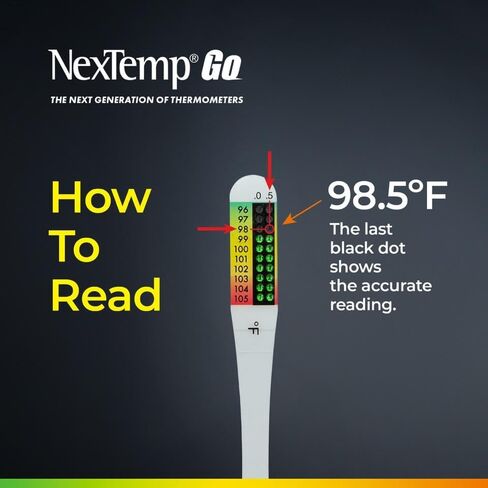 NexTemp® Go - Ready When You are - Single-Use Disposable Thermometers - Results in Seconds, for Work, Home, & Travel, Fahrenheit, 100-Pack in Saudi Arabia