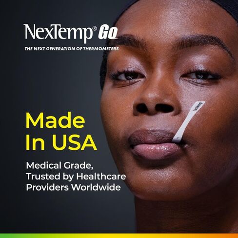 NexTemp® Go - Ready When You are - Single-Use Disposable Thermometers - Results in Seconds, for Work, Home, & Travel, Fahrenheit, 100-Pack in Saudi Arabia