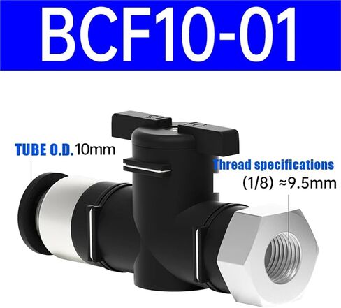 1 قطعة تركيب الهواء BCF صمام اليد الخيوط مستقيم الكوع موصل هوائي (BCF6-04) in Saudi Arabia