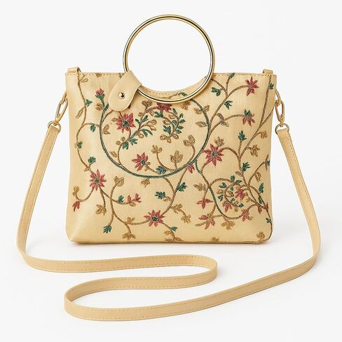 حقيبة كروس هندية عرقية للنساء | مصنوع يدويًا، مطرز، مثالي لحفلات الزفاف والمناسبات الخاصة in Kuwait