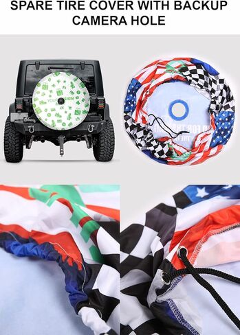 ThuhaTree Store Zombie Skull Horror Halloween Spare Tire Cover with Or Without Backup Camera Hole, Skull Tire Cover (Style 2) in Saudi Arabia