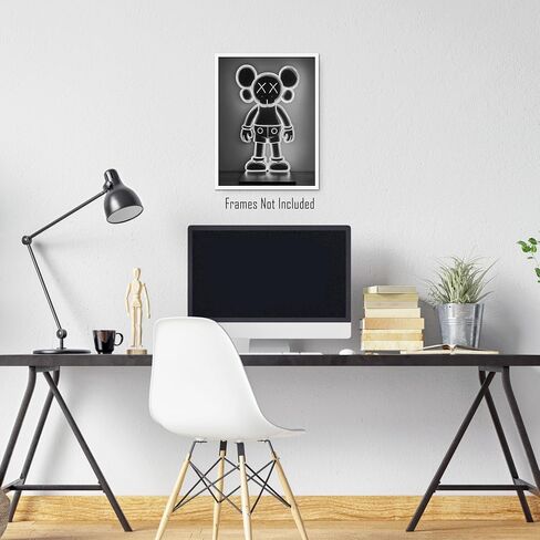 Streetwear Fashion Room Decor (UNFRAMED 12 x 16) Michael Jordan Shoes Sneaker Poster Sneakerhead Posters Air Jordans Teen Boy Room Girl Room Wall Art Prints Bedroom, Dorm, Desk - Black & White Neon K in Saudi Arabia