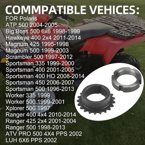 3084882 Crankshaft Timing Gear Sprocket & Slit Nut for Polaris Sportsman Ranger Magnum Scrambler Hawkeye Xplorer ATP Big Boss 335 400 425 450 500 in Saudi Arabia