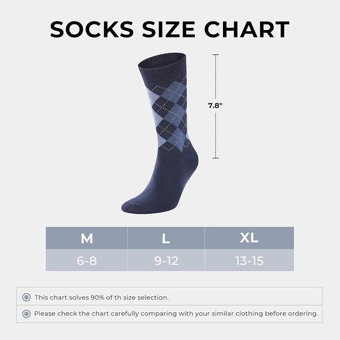 BAMBOO COOL Men's Crew Socks Bamboo Viscose Breathable Dress Socks For Men, Casual Lightweight Comfort 6 Pack in Kuwait