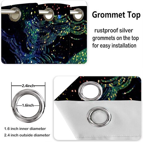 ستارة نافذة تعتيم لغرفة الأطفال الهالوين، مقاومة للماء وموفرة للطاقة والخصوصية كابوس عيد الميلاد سالي جاك ستارة حماية الخصوصية معزولة حراريًا لغرفة المعيشة وغرفة النوم 42 عرض × 63 طول بوصة in Kuwait