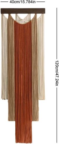 Macrame Wall Hanging 15.7x47.2Inch Fiber Handmade Macrame Wall Hanging Bohemian Yarn Tapestry Living Room Bedroom Modern Home Decor For Boho Home Decoration (A) in Saudi Arabia