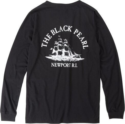 The Black Pearl Long Sleeve Tall Ship Logo - 100% Soft Cotton Unisex T-Shirt in Saudi Arabia