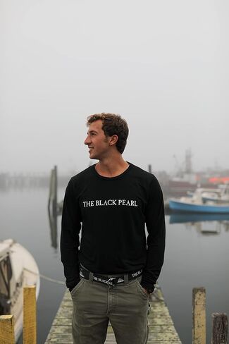 The Black Pearl Long Sleeve Tall Ship Logo - 100% Soft Cotton Unisex T-Shirt in Saudi Arabia