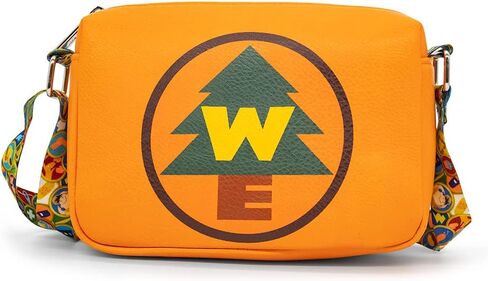 Disney Bag, Crossbody, Rectangle, Up Wilderness Explorers WE Badge, Orange, Vegan Leather in Saudi Arabia