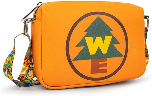Disney Bag, Crossbody, Rectangle, Up Wilderness Explorers WE Badge, Orange, Vegan Leather in Saudi Arabia