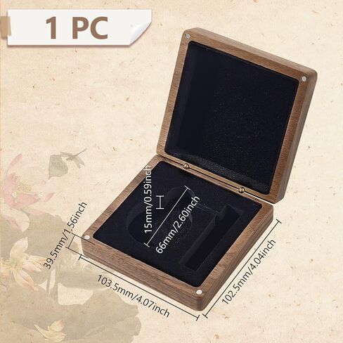 AHANDMAKER Walnut Wood Pocket Watch Box, Portable Single Watch Gift Box with Pillow Wood Wristwatch Case Jewelry Storage Travel Organizer for Men Women, Coconut Brown in Saudi Arabia