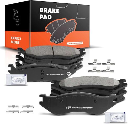 A-Premium Front and Rear Ceramic Disc Brake Pads Set Compatible with Select Dodge Models - Durango 2003-2006, Ram 1500 2002-2005, with Hardware, 8 Pcs in Saudi Arabia