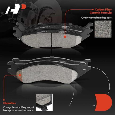 A-Premium Front and Rear Ceramic Disc Brake Pads Set Compatible with Select Dodge Models - Durango 2003-2006, Ram 1500 2002-2005, with Hardware, 8 Pcs in Saudi Arabia