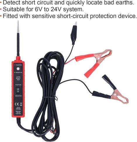 6-24V Power Circuit Tester,KIMISS Electrical Circuit Tester Detector ABS Auto Diagnostic Tool with 14.8ft Cable in Saudi Arabia